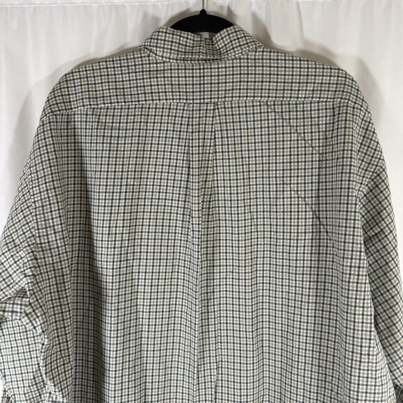 Ralph Lauren Blake Dress Shirt Men's XL Brown Blue Plaid Button Up Long Sleeve - Picture 10 of 11